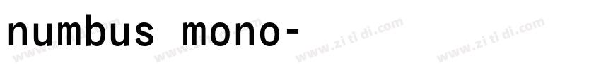 numbus mono字体转换